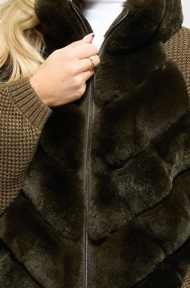 LAYERED FUR BODICE