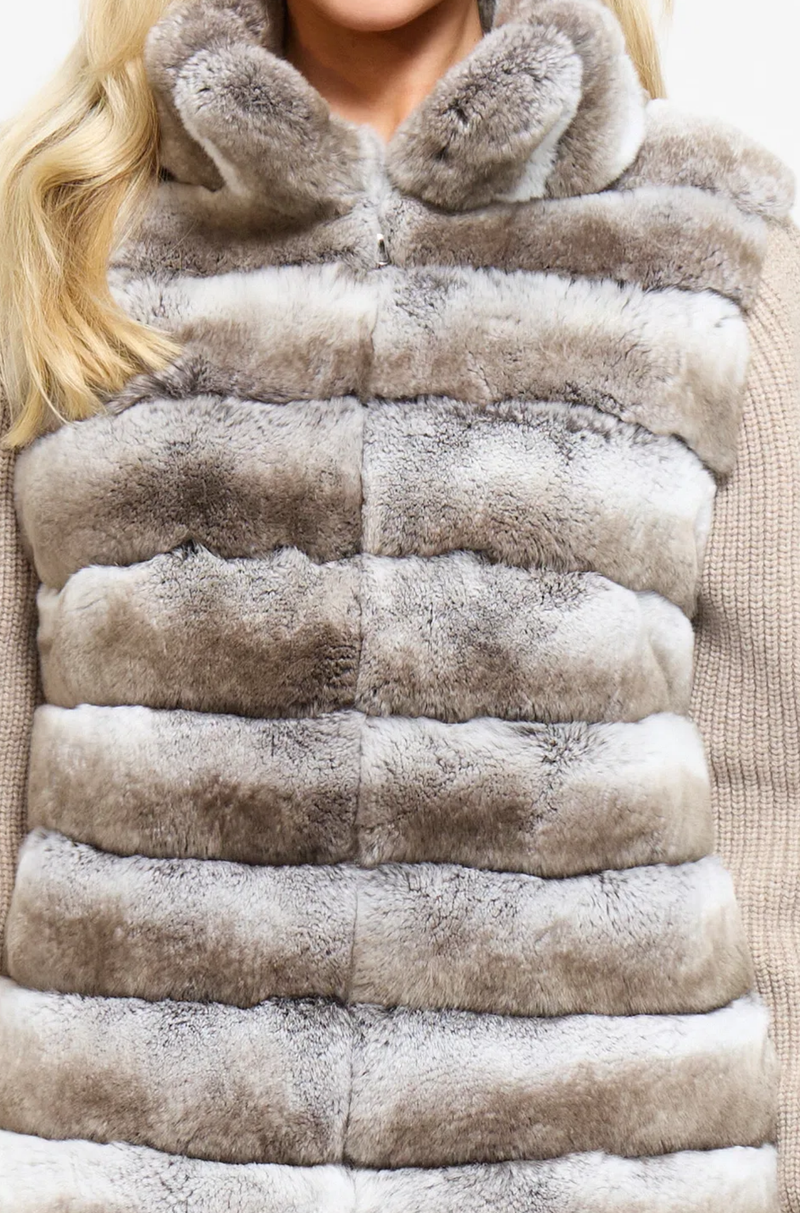 LAYERED FUR BODICE