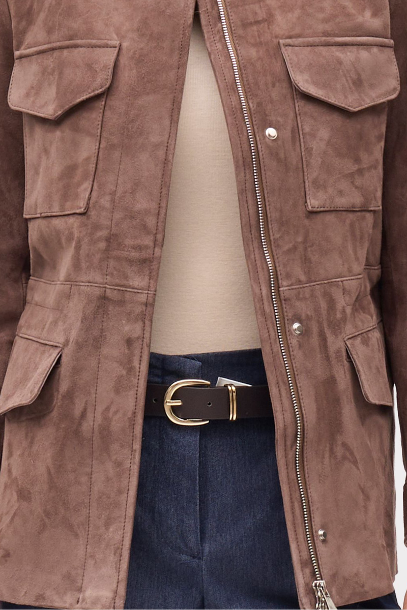 CONCEALED FRONT ZIP & WAIST CINCHING