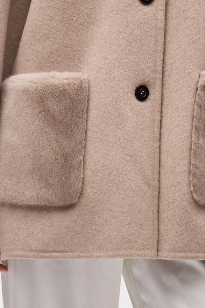 FUR-TRIMMED PATCH POCKETS