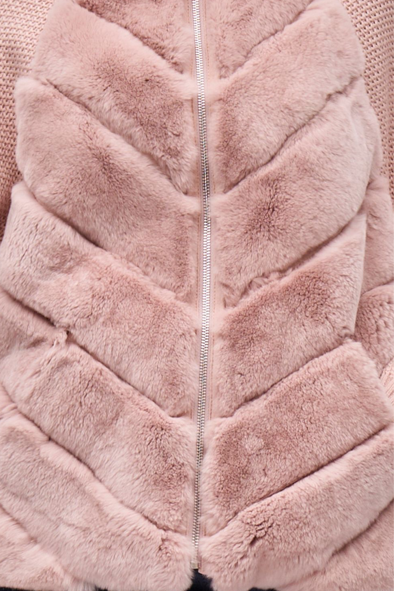 LAYERED FUR BODICE