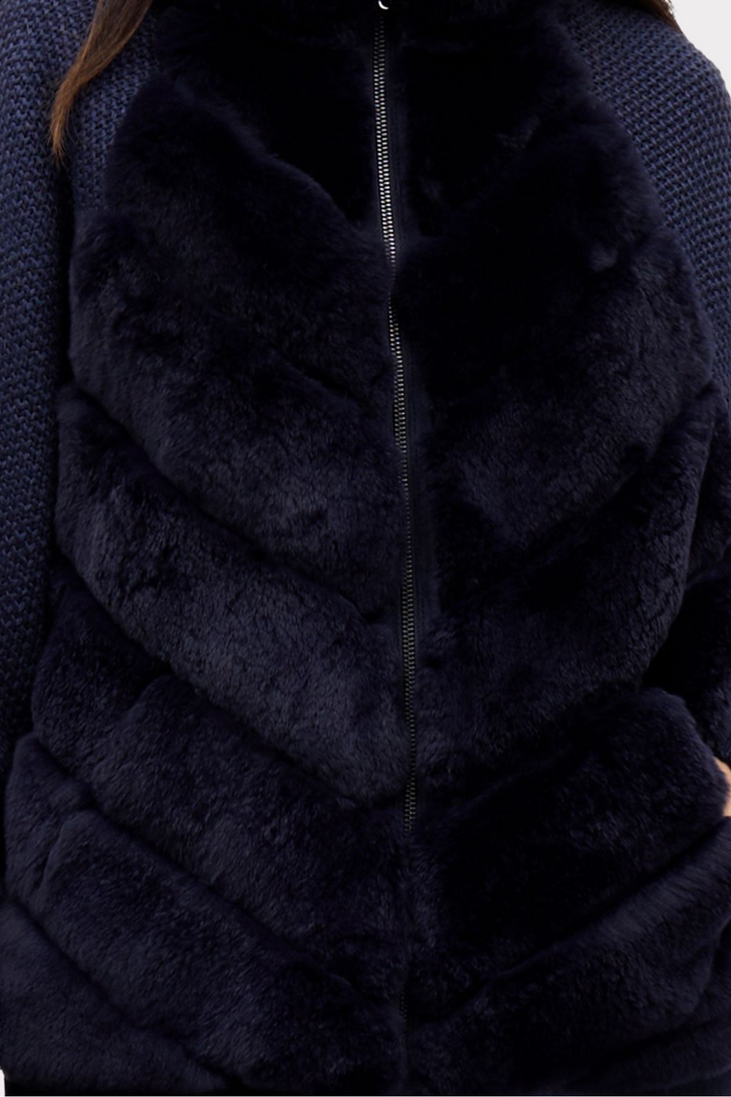 LAYERED FUR BODICE