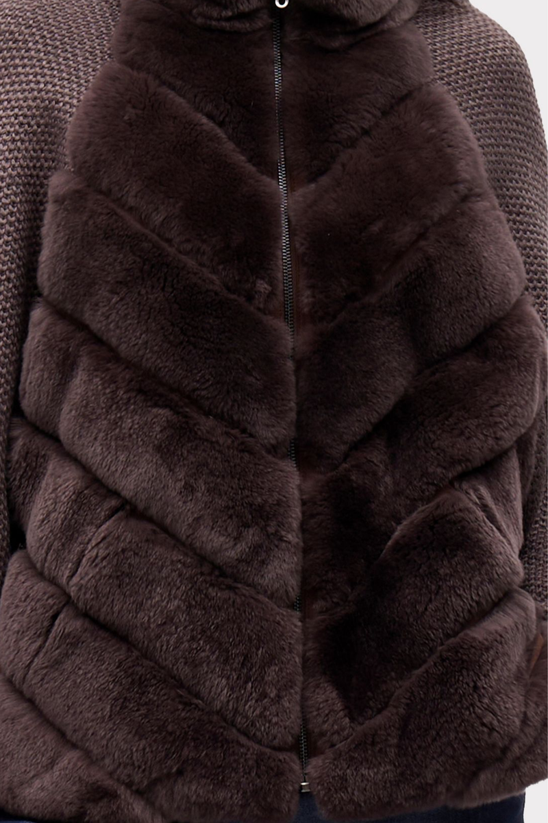 LAYERED FUR BODICE