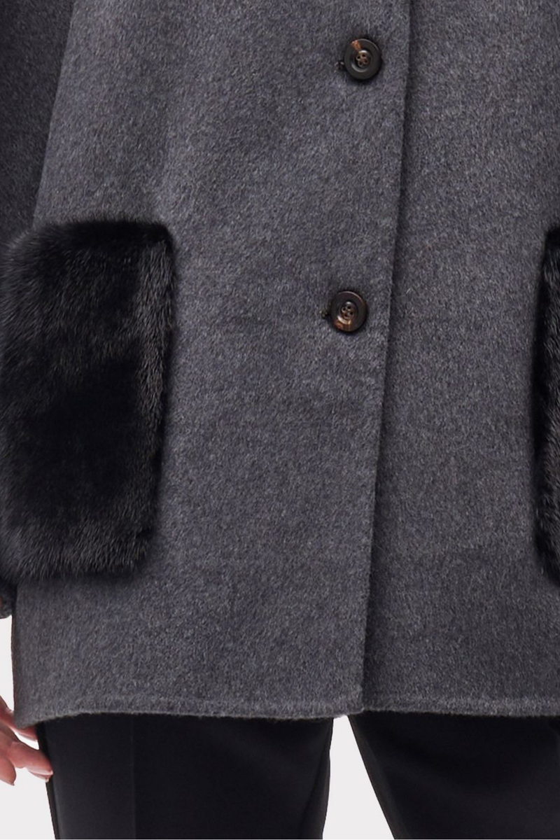 FUR-TRIMMED PATCH POCKETS