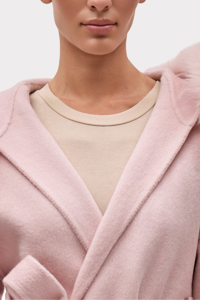 FUR-TRIMMED HOOD